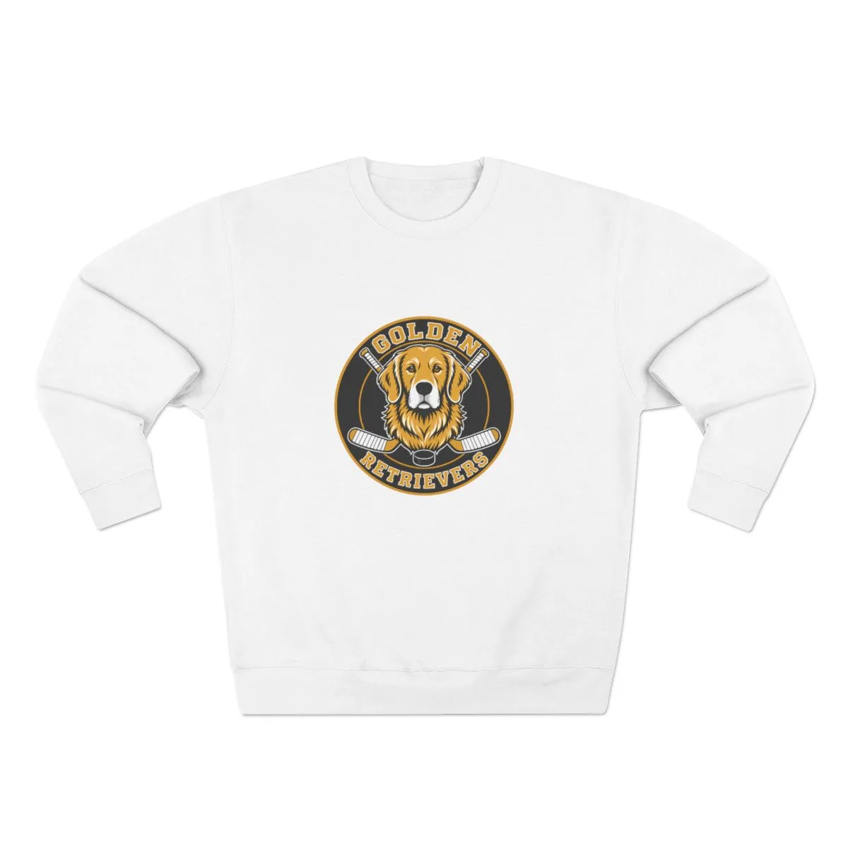 Golden Retrievers Championship Roundel — Crewneck in White, view 1 of 4
