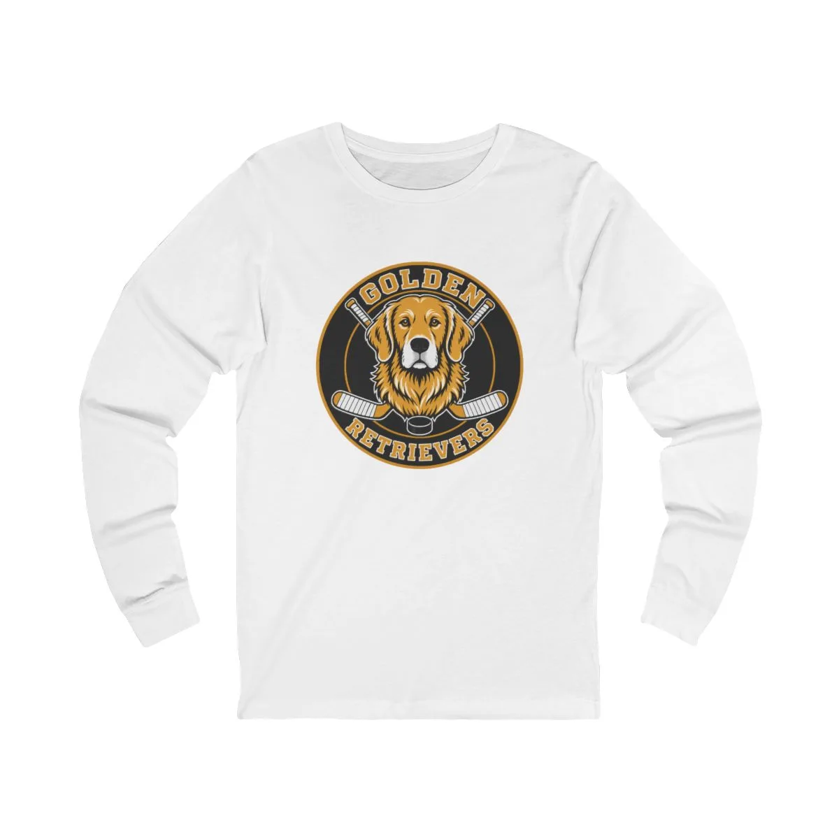 Golden Retrievers Championship Roundel — Long Sleeve Tee in White, view 1 of 4