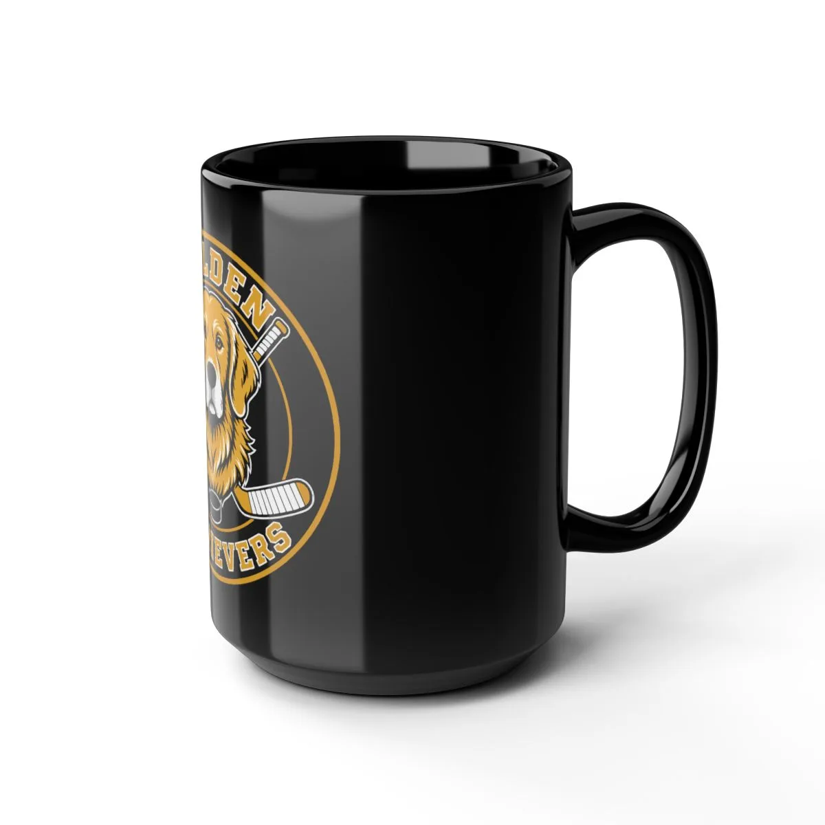 Golden Retrievers Championship Roundel — Mug in Black, view 3 of 3
