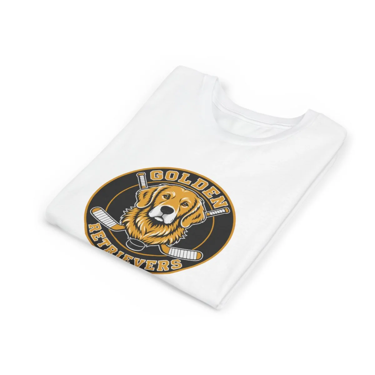 Golden Retrievers Championship Roundel — Youth Tee in White, view 3 of 3