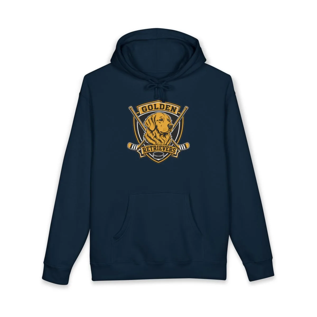 Golden Retrievers Crossed Shield — Hoodie