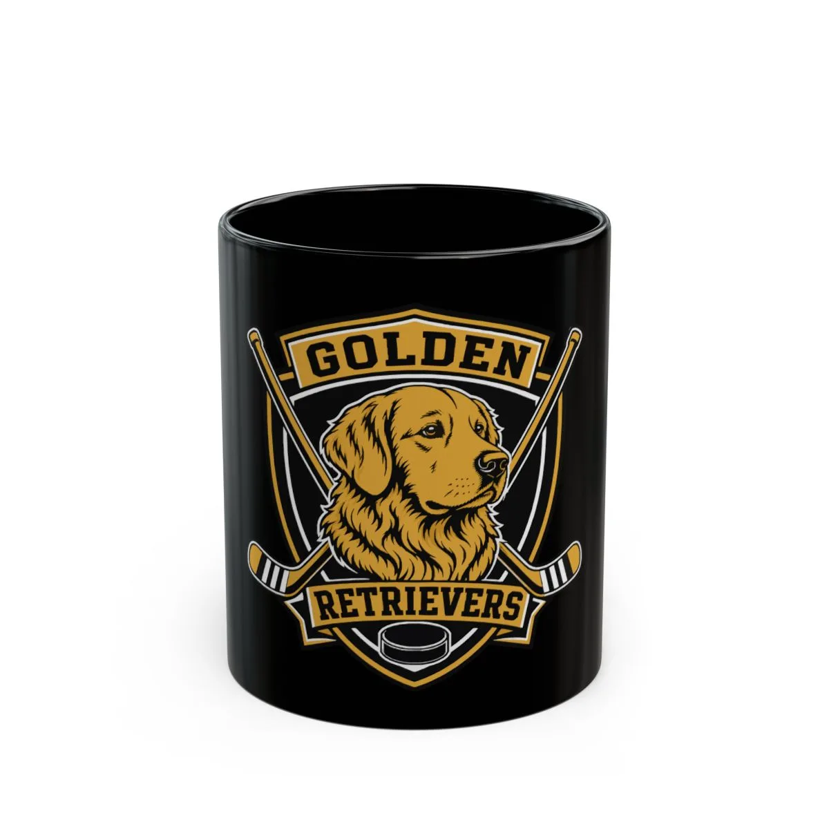Golden Retrievers Crossed Shield — Mug