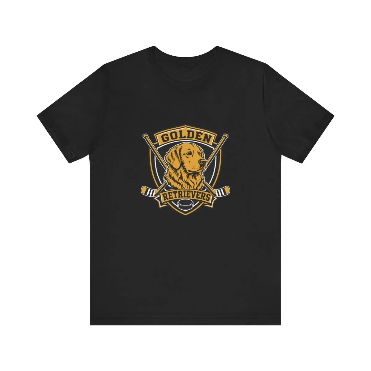 Golden Retrievers Crossed Shield — Tee