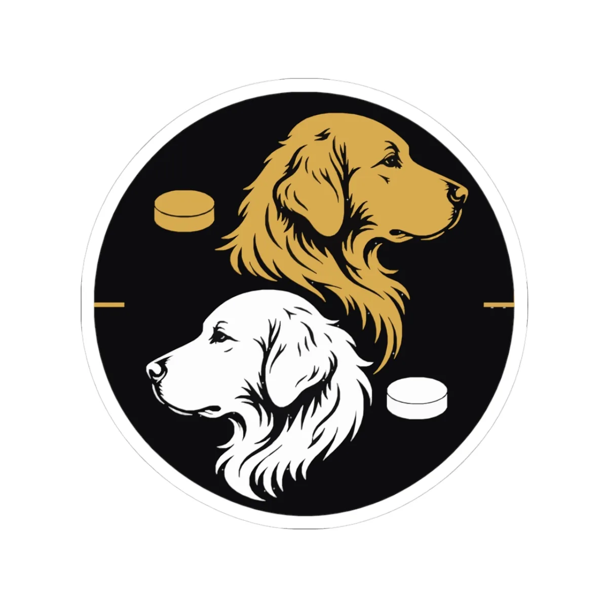 Golden Retrievers Faceoff — Sticker