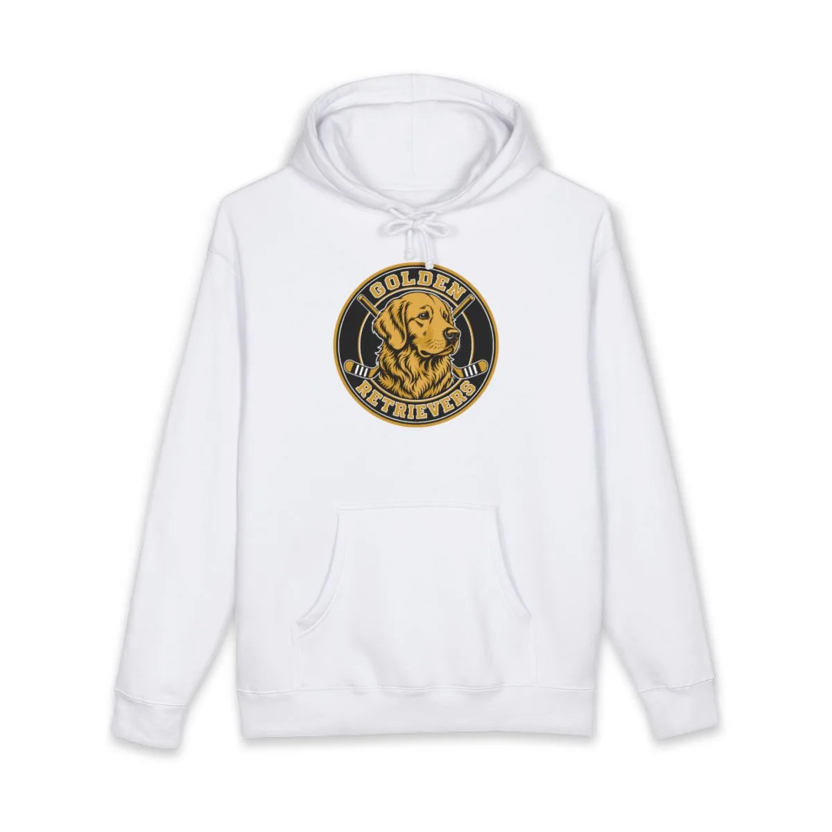 Golden Retrievers Heritage Seal — Hoodie in White, view 1 of 3