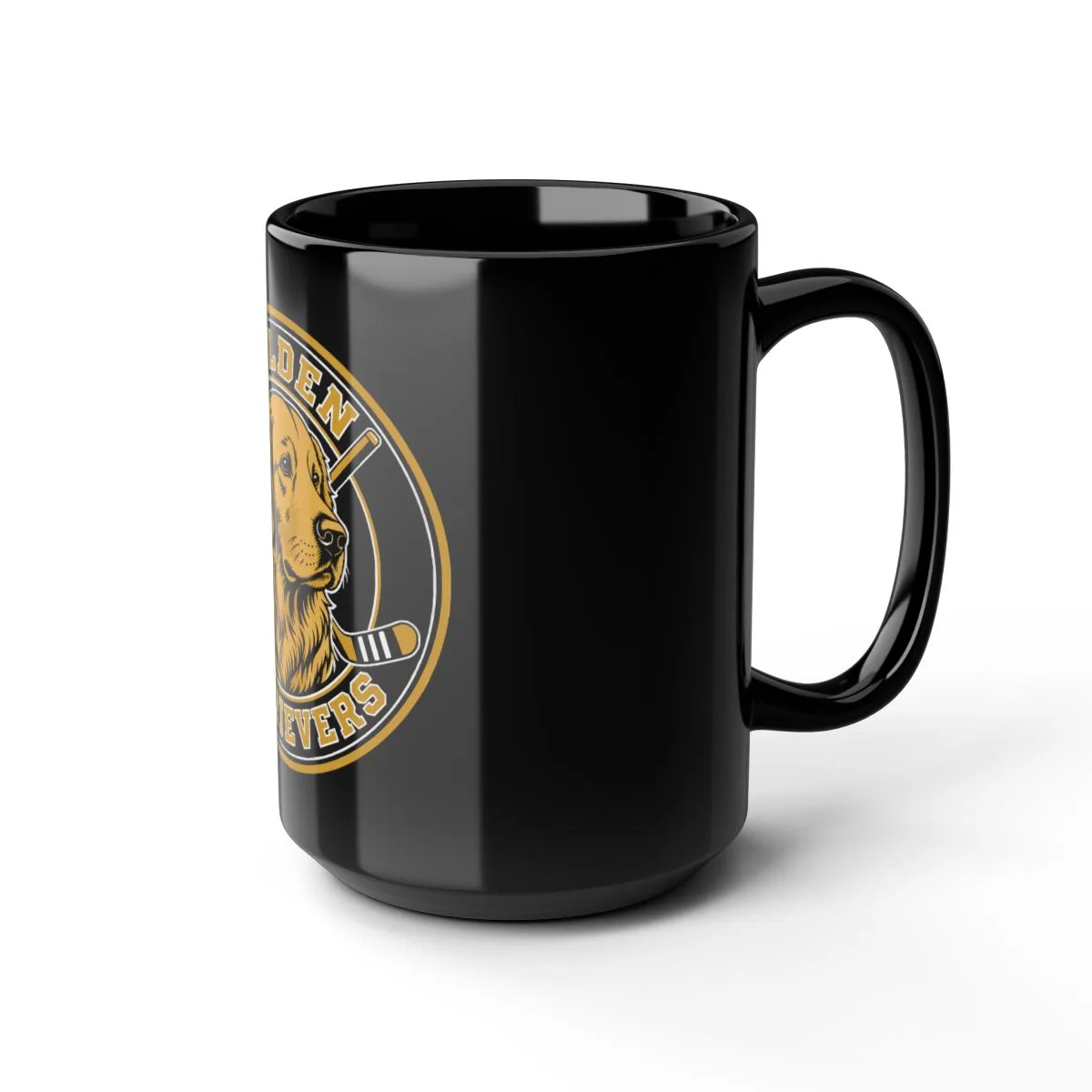 Golden Retrievers Heritage Seal — Mug in Black, view 3 of 3