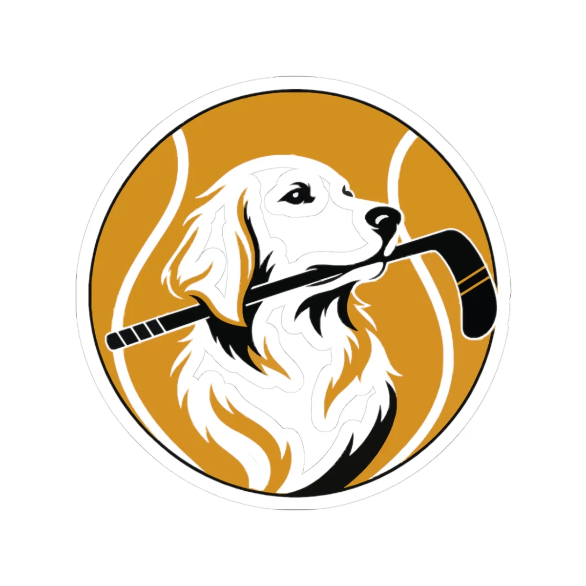 Golden Retrievers Stick Carry — Sticker