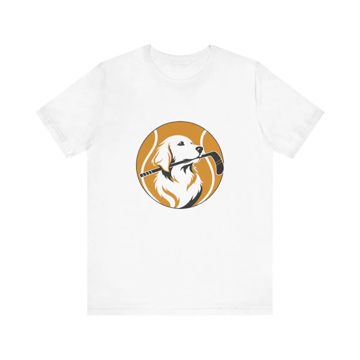 Golden Retrievers Stick Carry — Tee in White, view 1 of 4