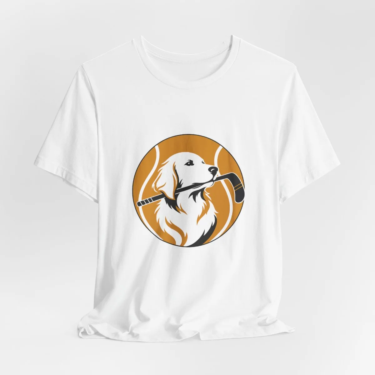 Golden Retrievers Stick Carry — Tee in White, view 3 of 4