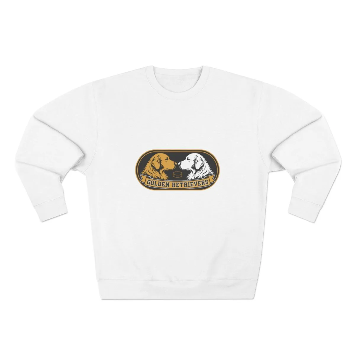 Golden Retrievers Boop — Crewneck in White, view 1 of 4