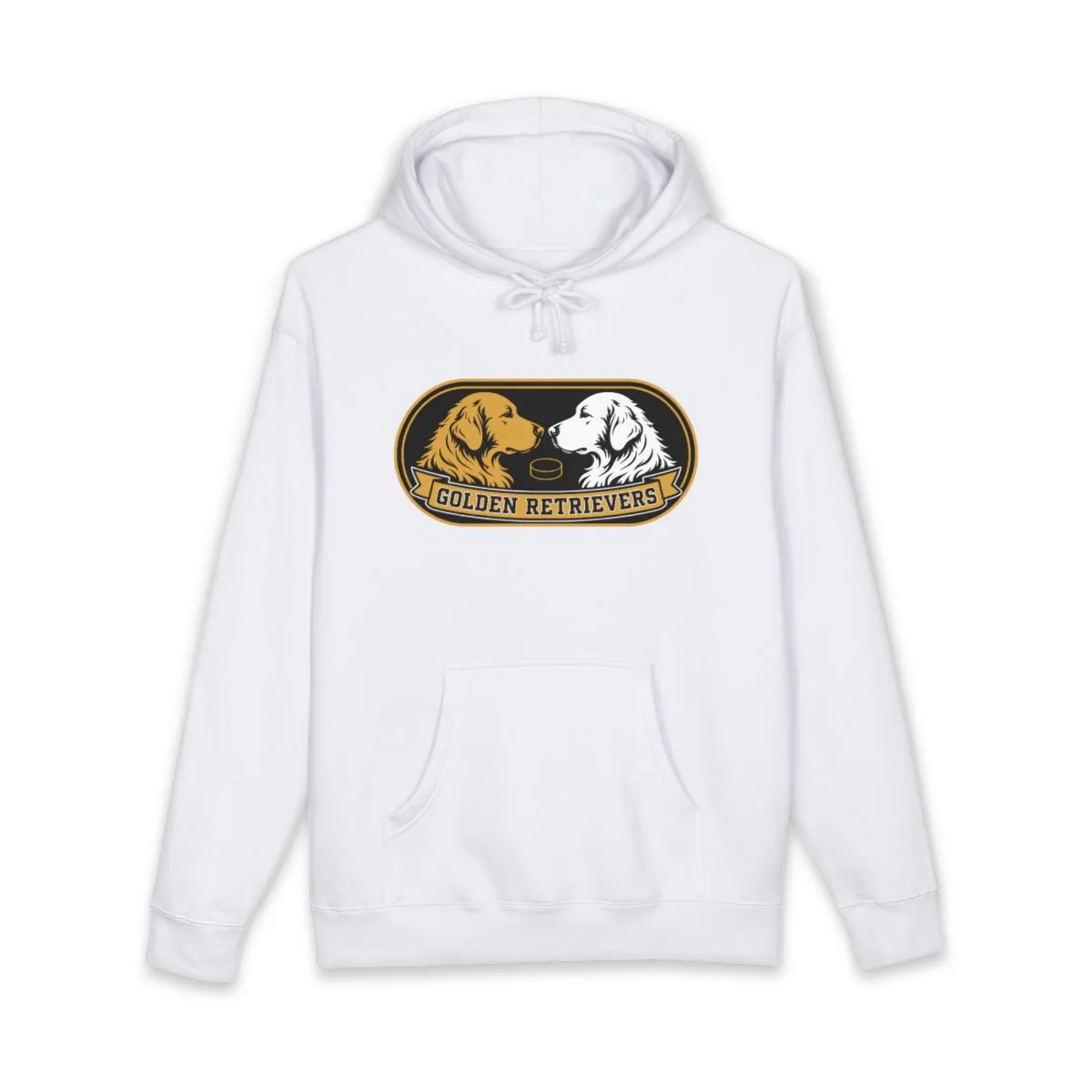 Golden Retrievers Boop — Hoodie in White, view 1 of 3