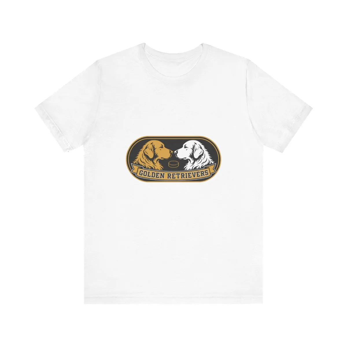Golden Retrievers Boop — Tee in White, view 1 of 4