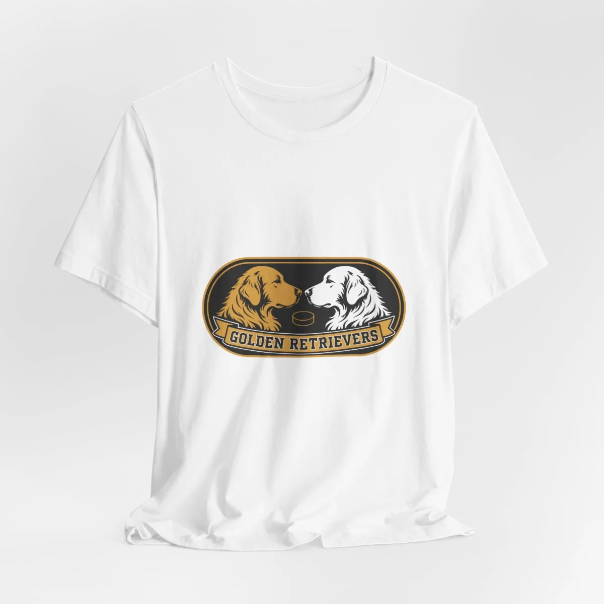 Golden Retrievers Boop — Tee in White, view 3 of 4