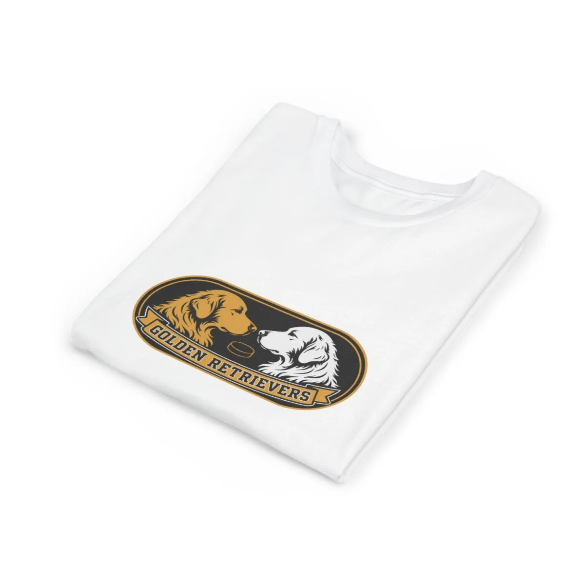 Golden Retrievers Boop — Youth Tee in White, view 3 of 3