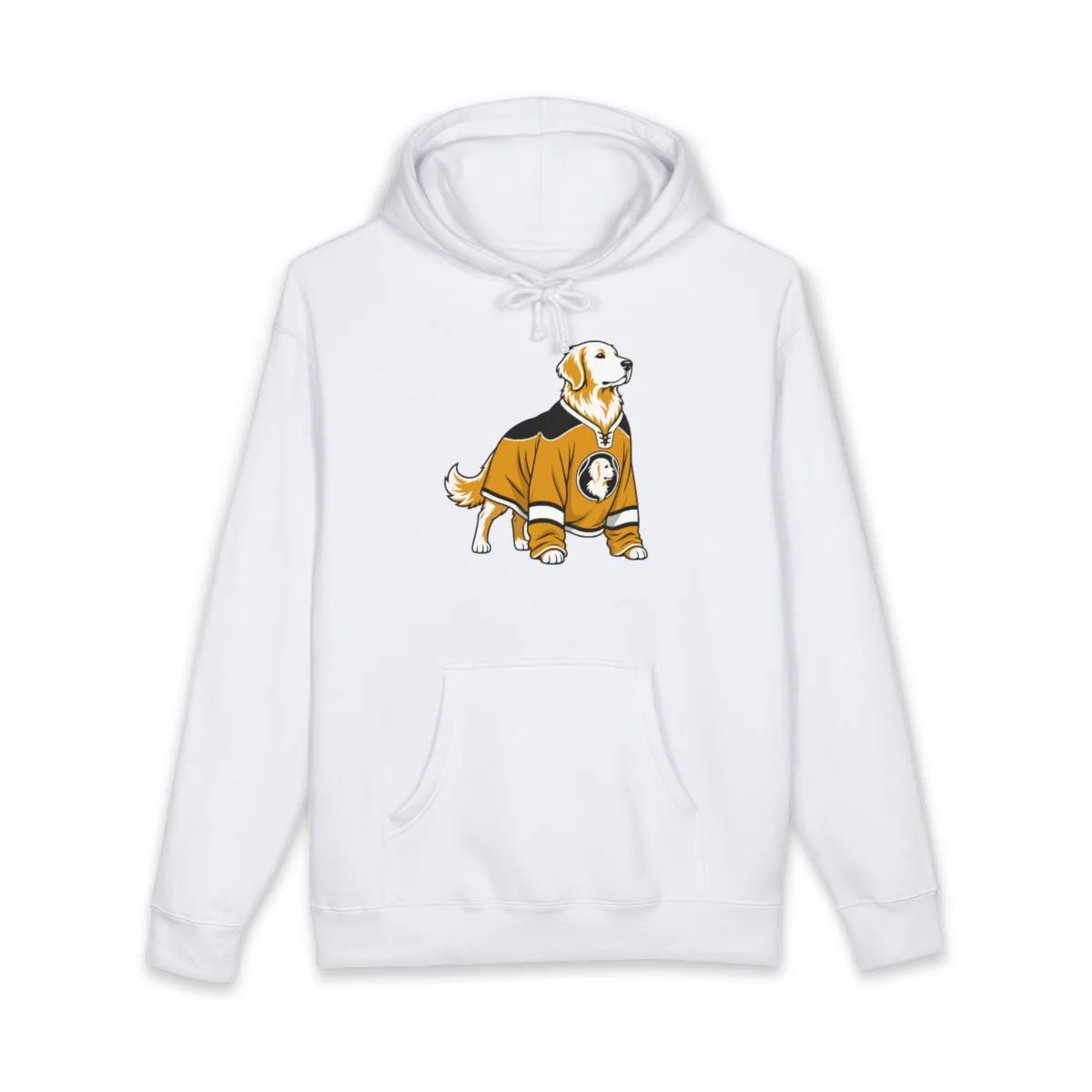 Golden Retrievers In Uniform — Hoodie in White, view 1 of 3