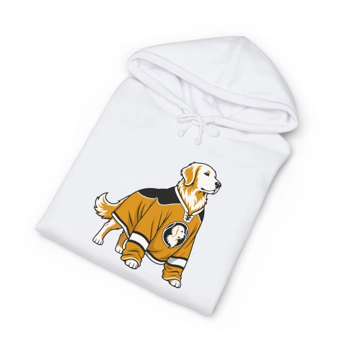 Golden Retrievers In Uniform — Hoodie in White, view 3 of 3