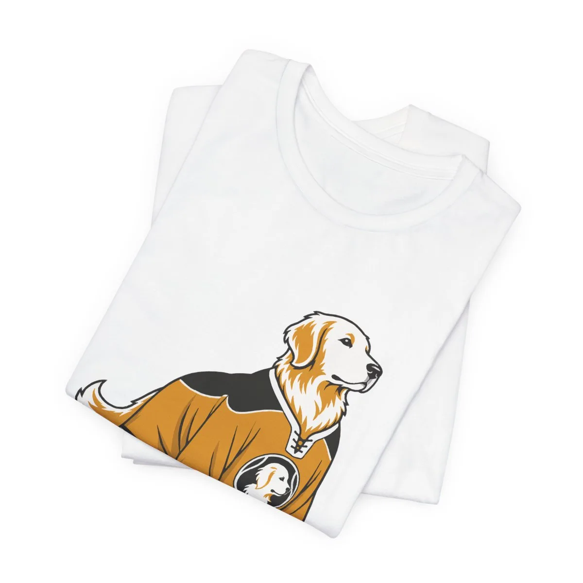 Golden Retrievers In Uniform — Tee in White, view 4 of 4