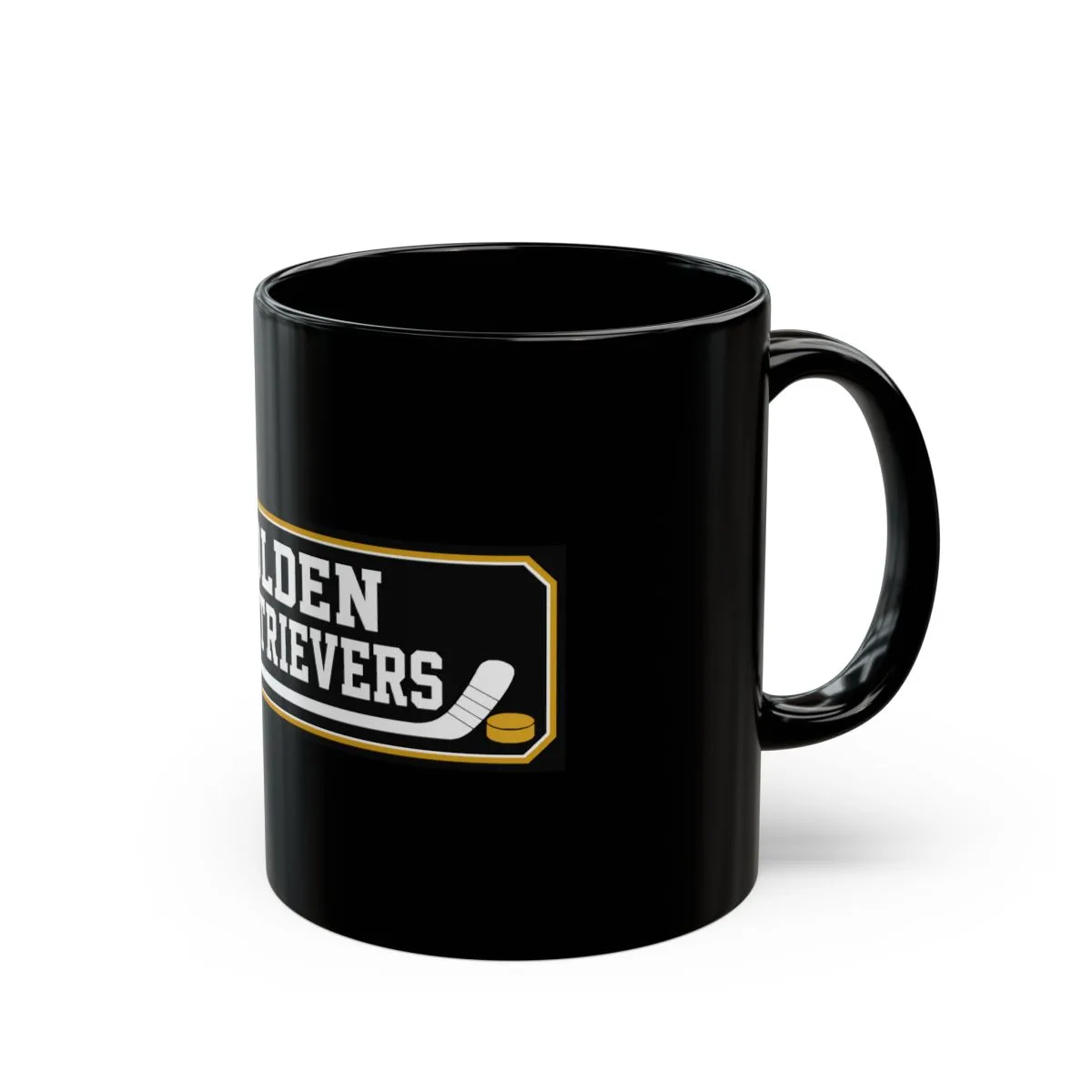 Golden Retrievers Rink Board — Mug in Black, view 2 of 3