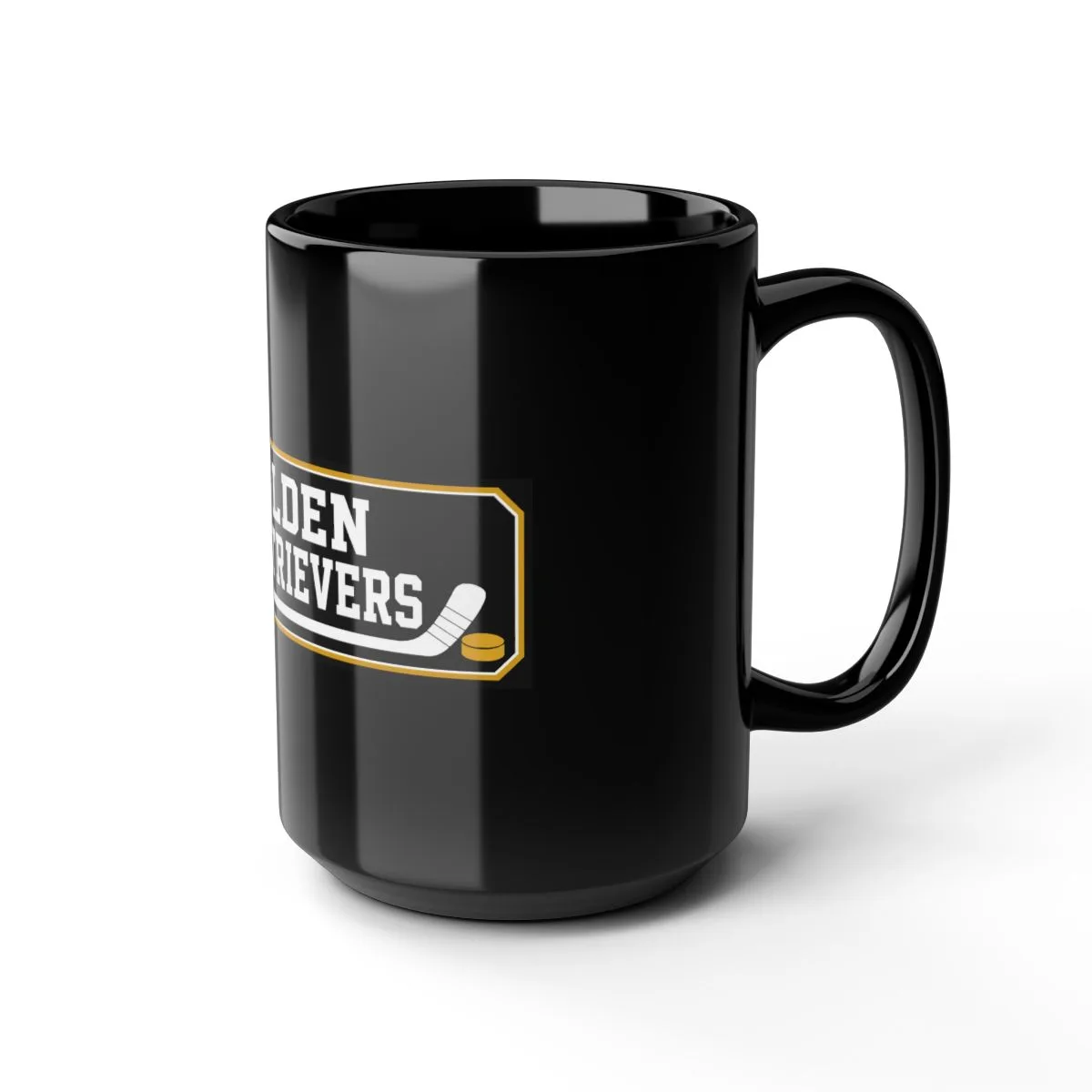 Golden Retrievers Rink Board — Mug in Black, view 3 of 3